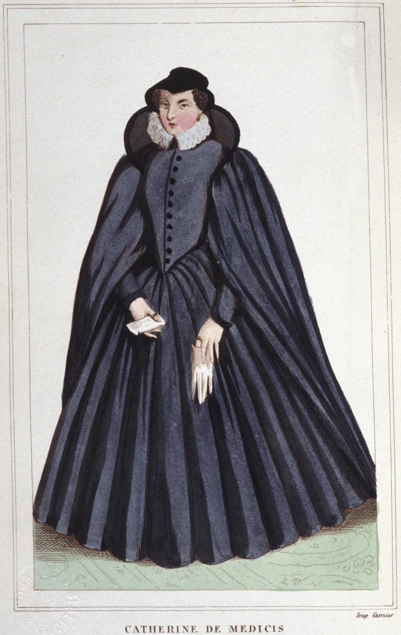 Catherine de Medici (Caterina de Medici) (1519-1589). Dronning af Frankrig. af Unknown artist