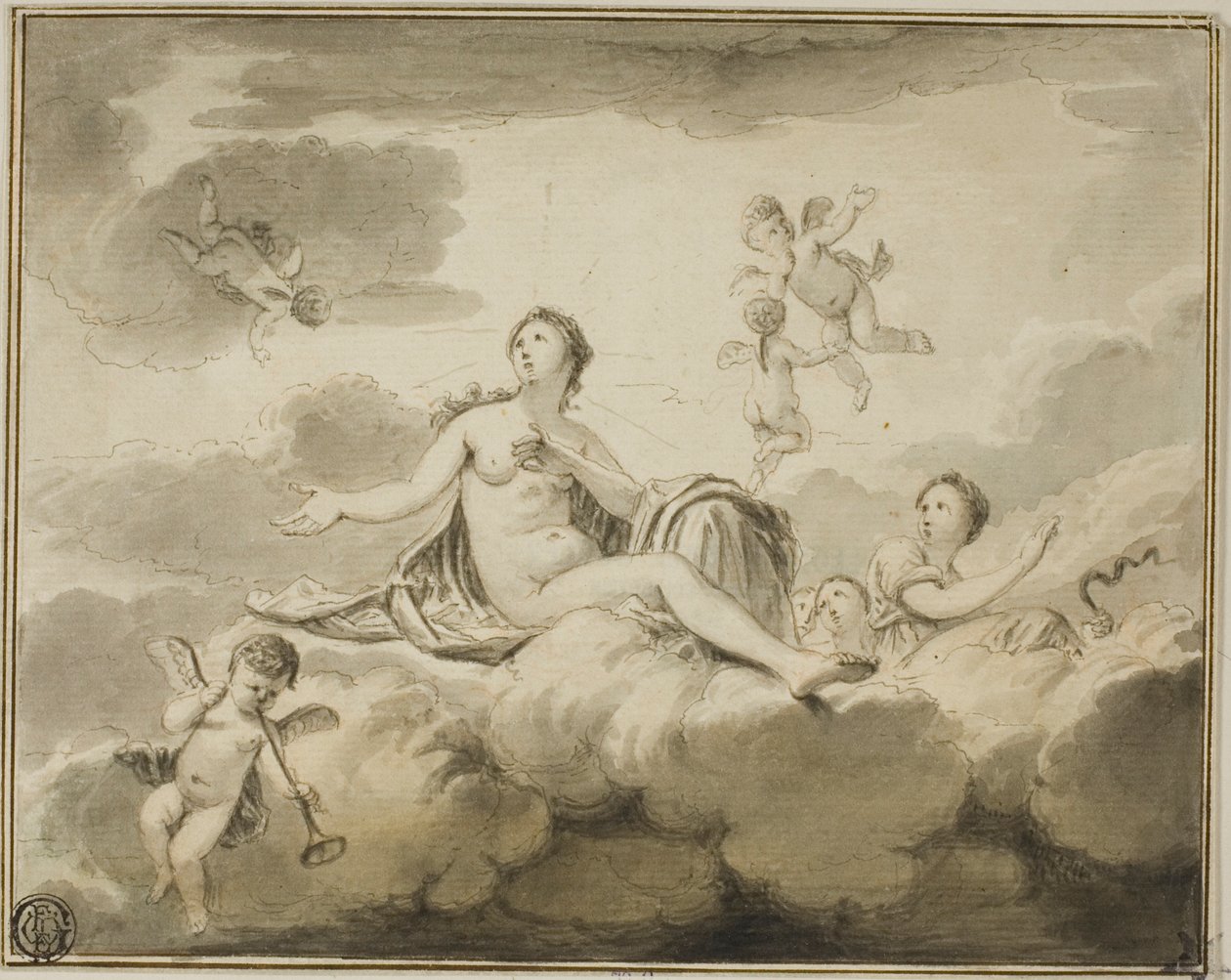 Design af loft: Truth Triumphant, with Prudence and Other af Unknown artist