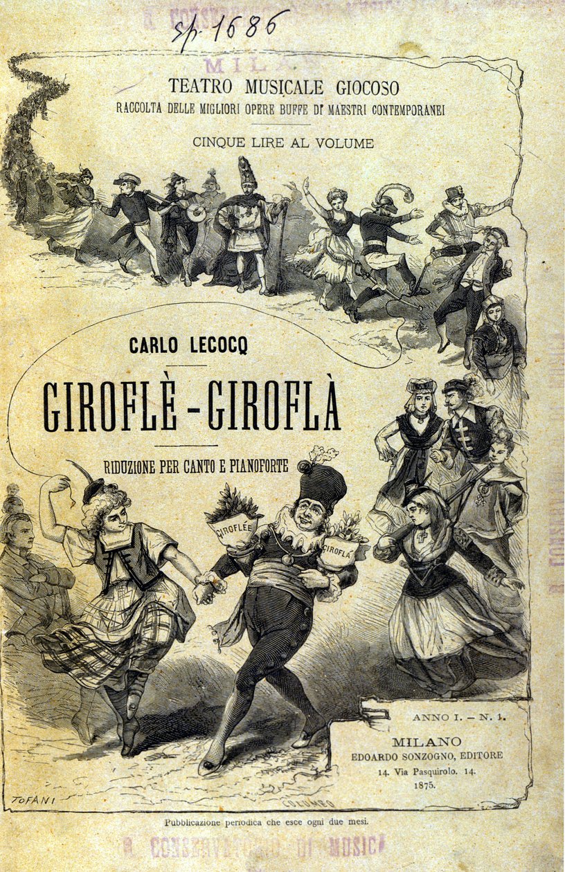 Charles Lecocq ""Giroflè - Girofla"". Nodecover. af Unknown artist