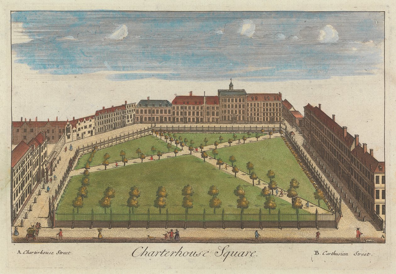 Charterhouse Square af Unknown artist