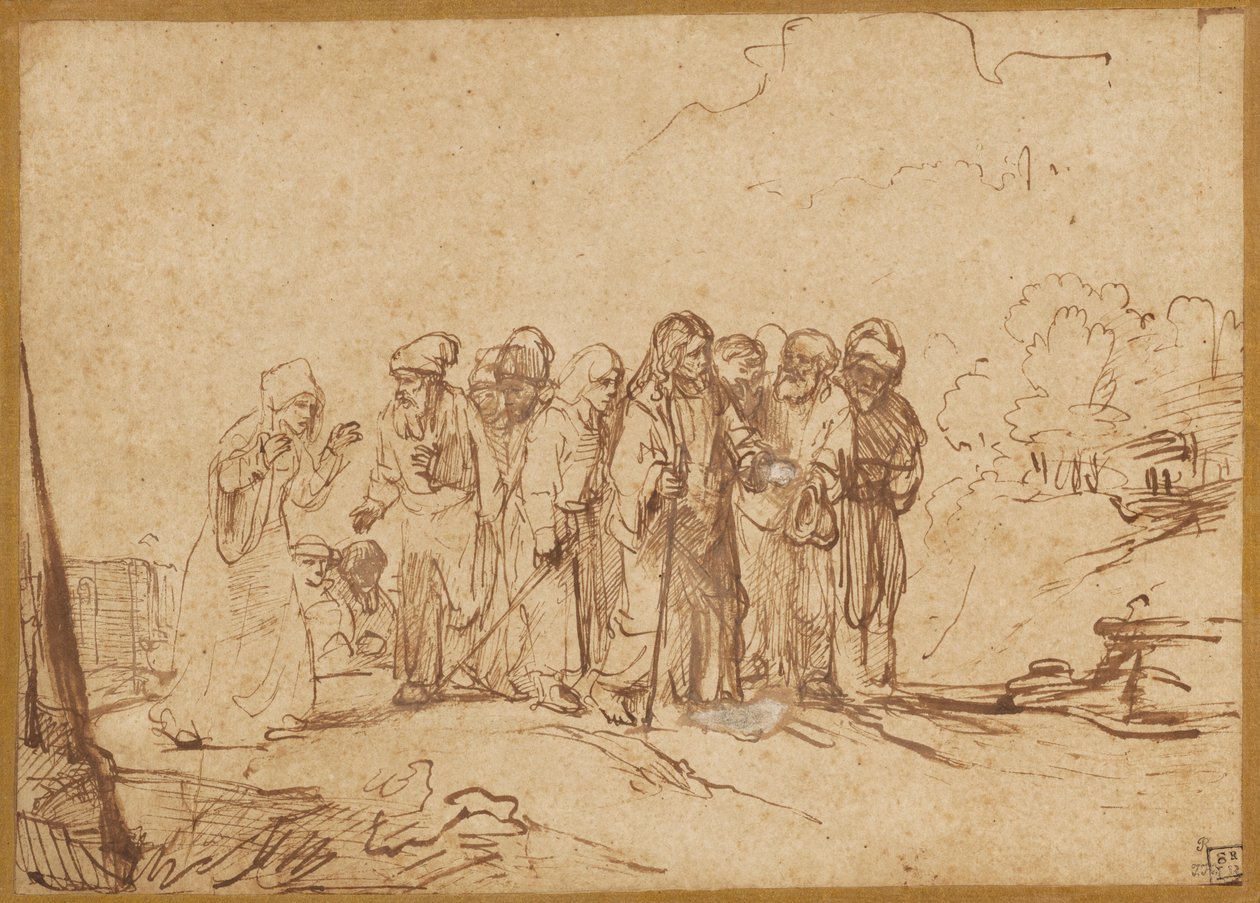 Kristus og den kanaanæiske kvinde af Unknown artist