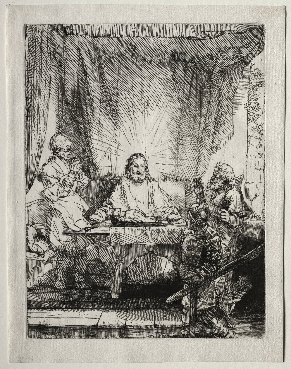 Kristus i Emmaus: Den større tallerken af Unknown artist