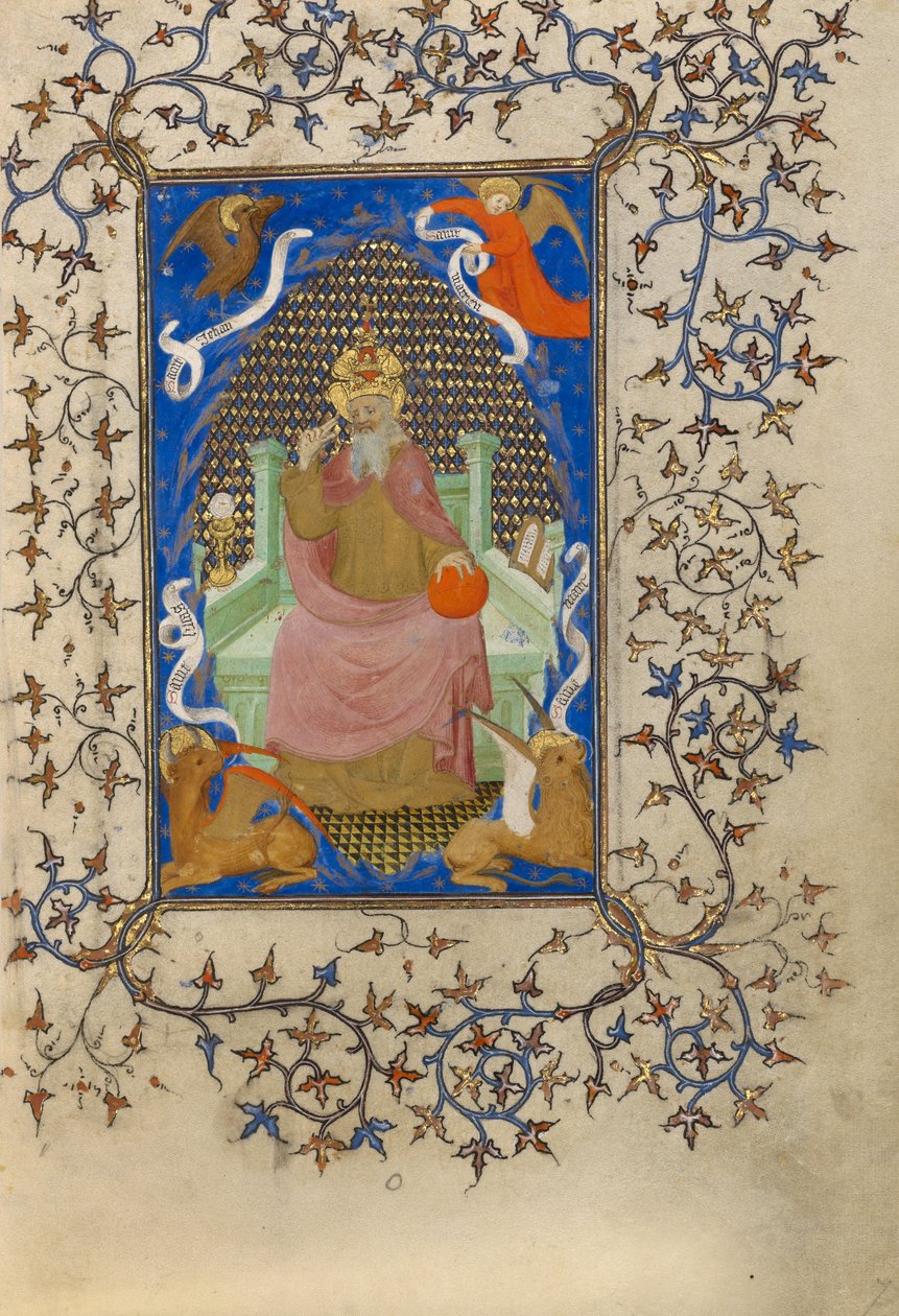 Kristus i majestæt omgivet af symbolerne fra de fire evangelister af Unknown artist