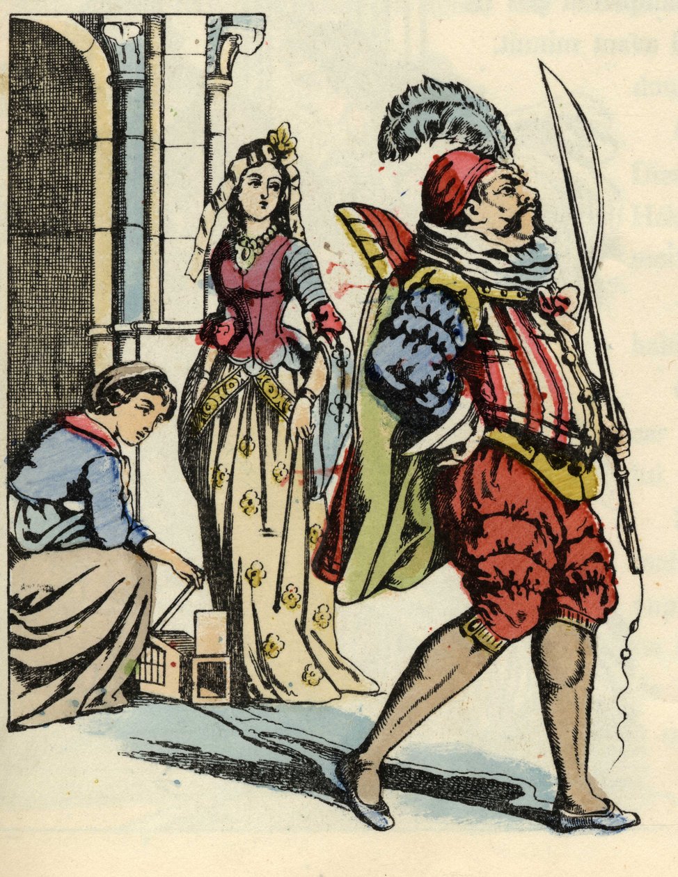 Askepot befrier de mus, der går i skrald som heste og en rotte som trænere. Illustration af Charles Perraults fortælling "Askepot eller La petite slipper de verre" af Unknown artist