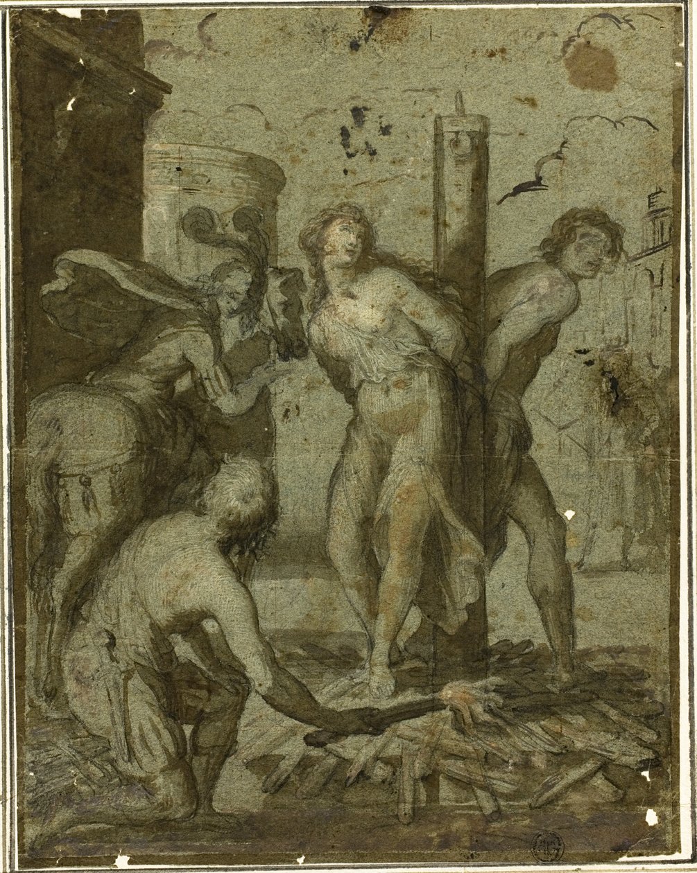 Clorinda redder Olindo og Sophronia af Unknown artist