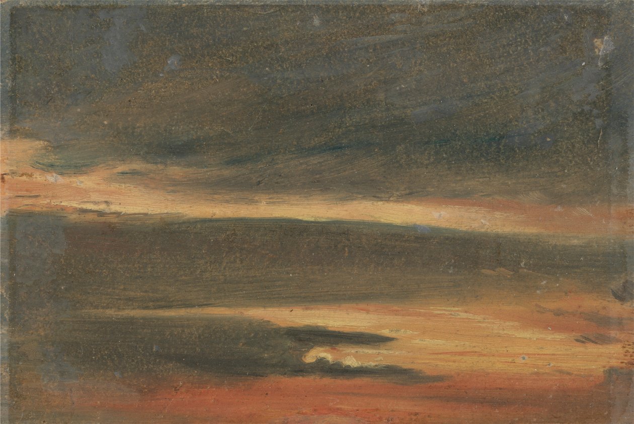 Skyer ved solnedgang af Unknown artist