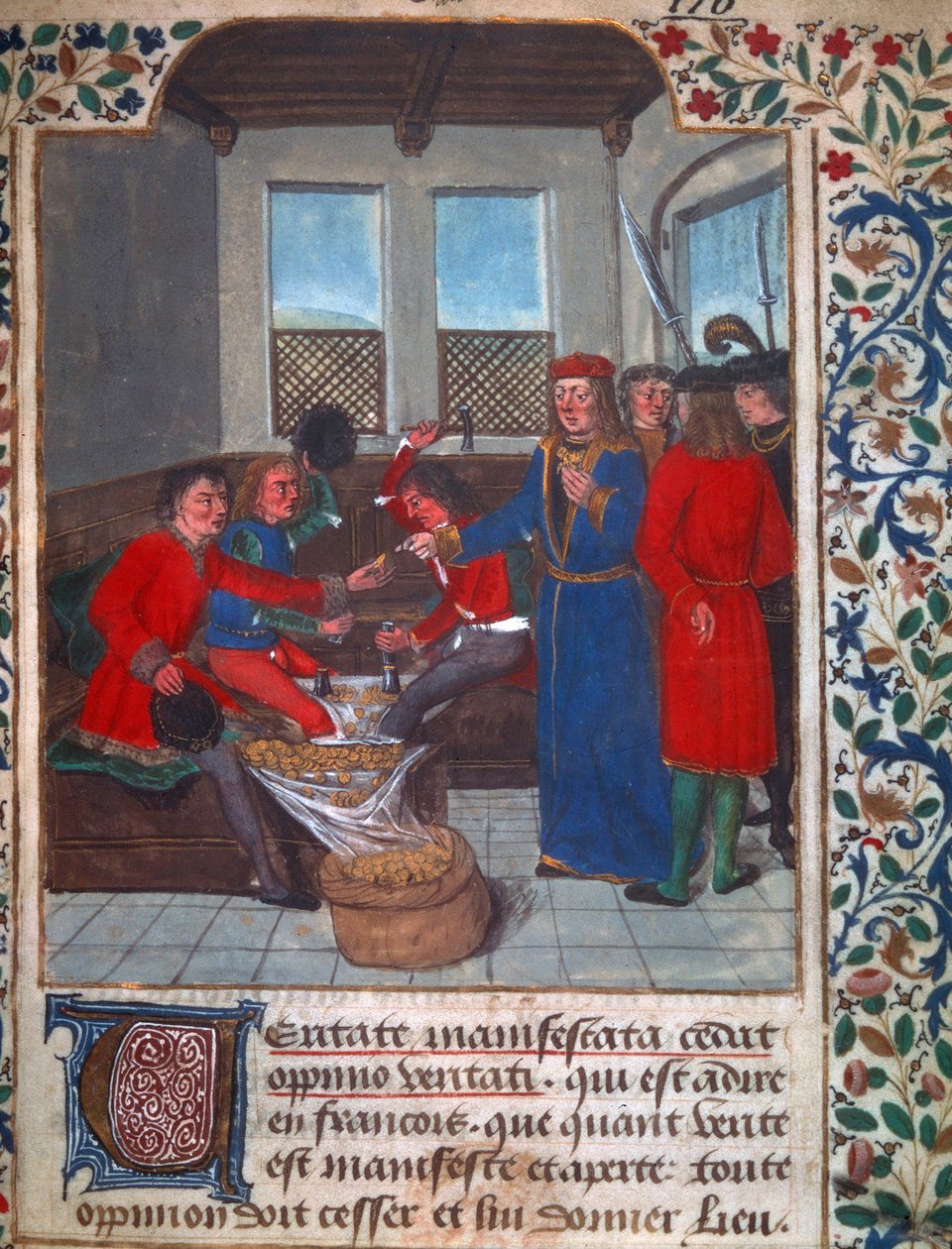 Møntprægning i middelalderen. Miniature fra et udkast af Nicolas Oresme (1320-1382). 1400-tallet f.Kr. Paris af Unknown artist