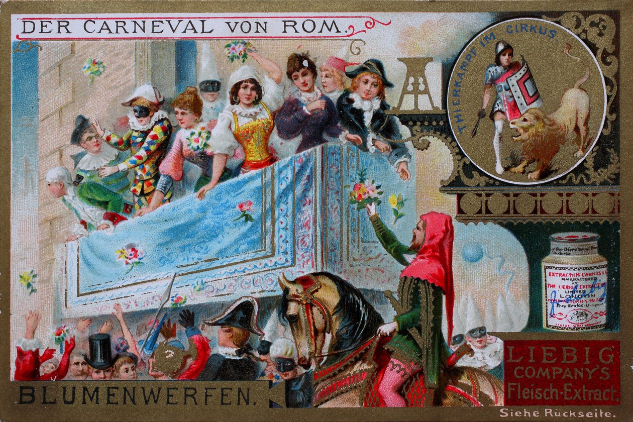 Samlers billedserie The Carnival of Rome, Throwing Flowers af Unknown artist