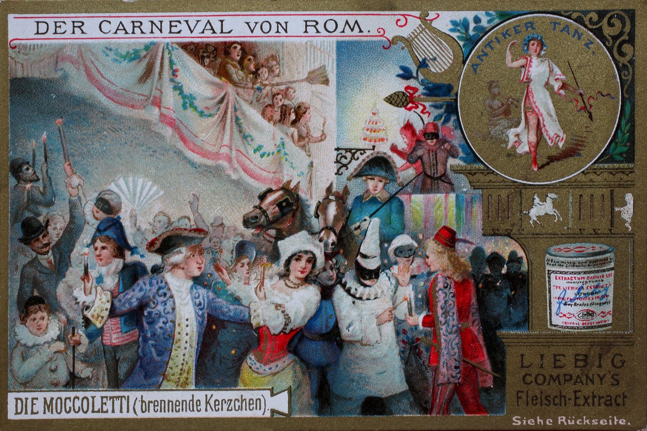 Samlers billedserie The Carnival of Rome, Moccoletti, brændende stearinlys af Unknown artist
