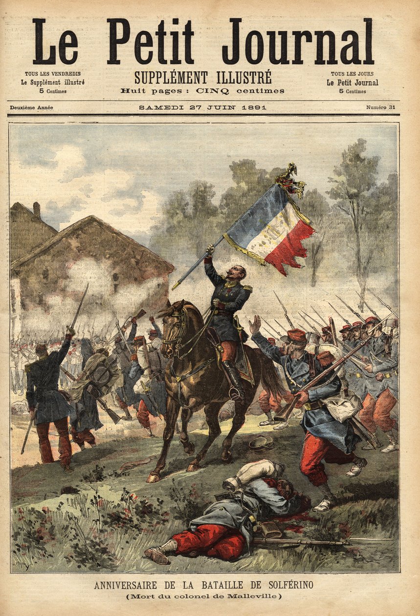 Højtideligholdelse af slaget ved Solferino, 24. juni af Unknown artist