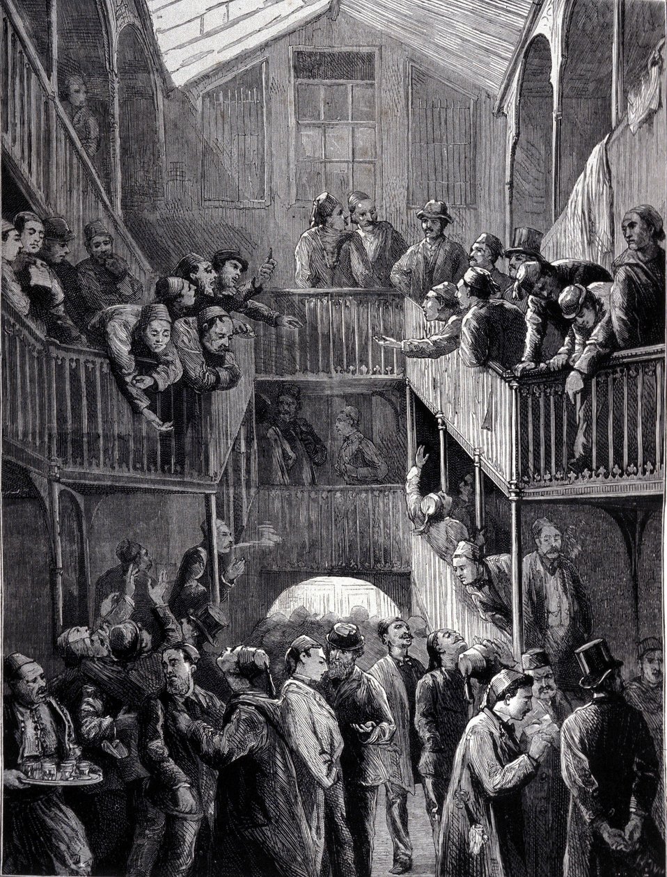 Konstantinopel: børsen i forstaden Galata i 1878. af Unknown artist