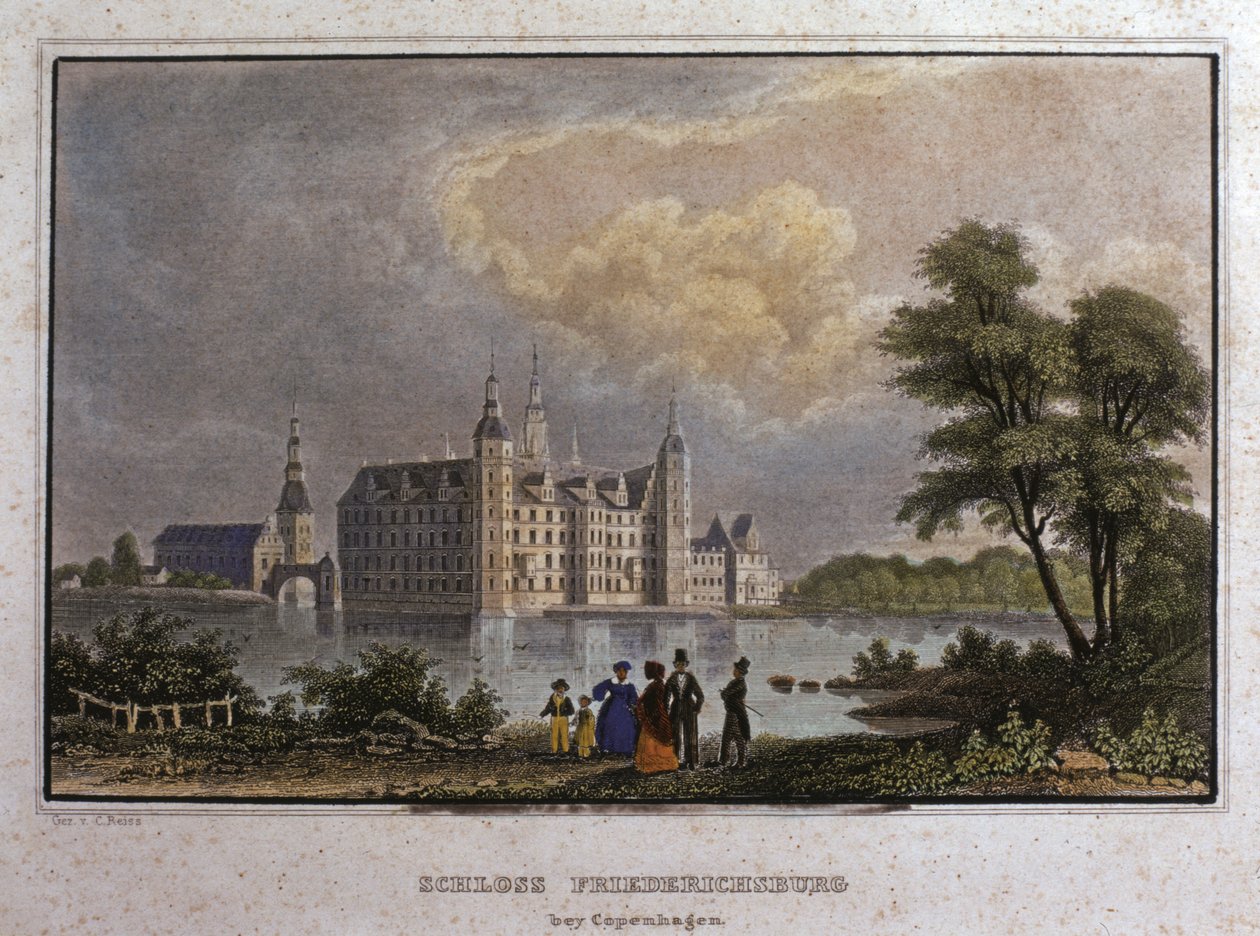 Copenhagen: Fredericksburg Castle af Unknown artist