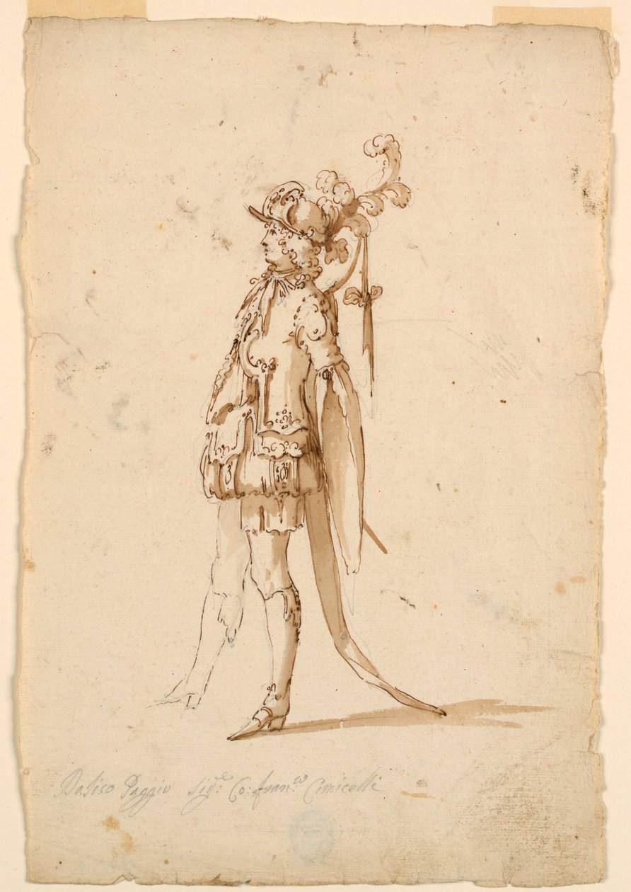 Kostumedesign: En side til en ballet af Unknown artist