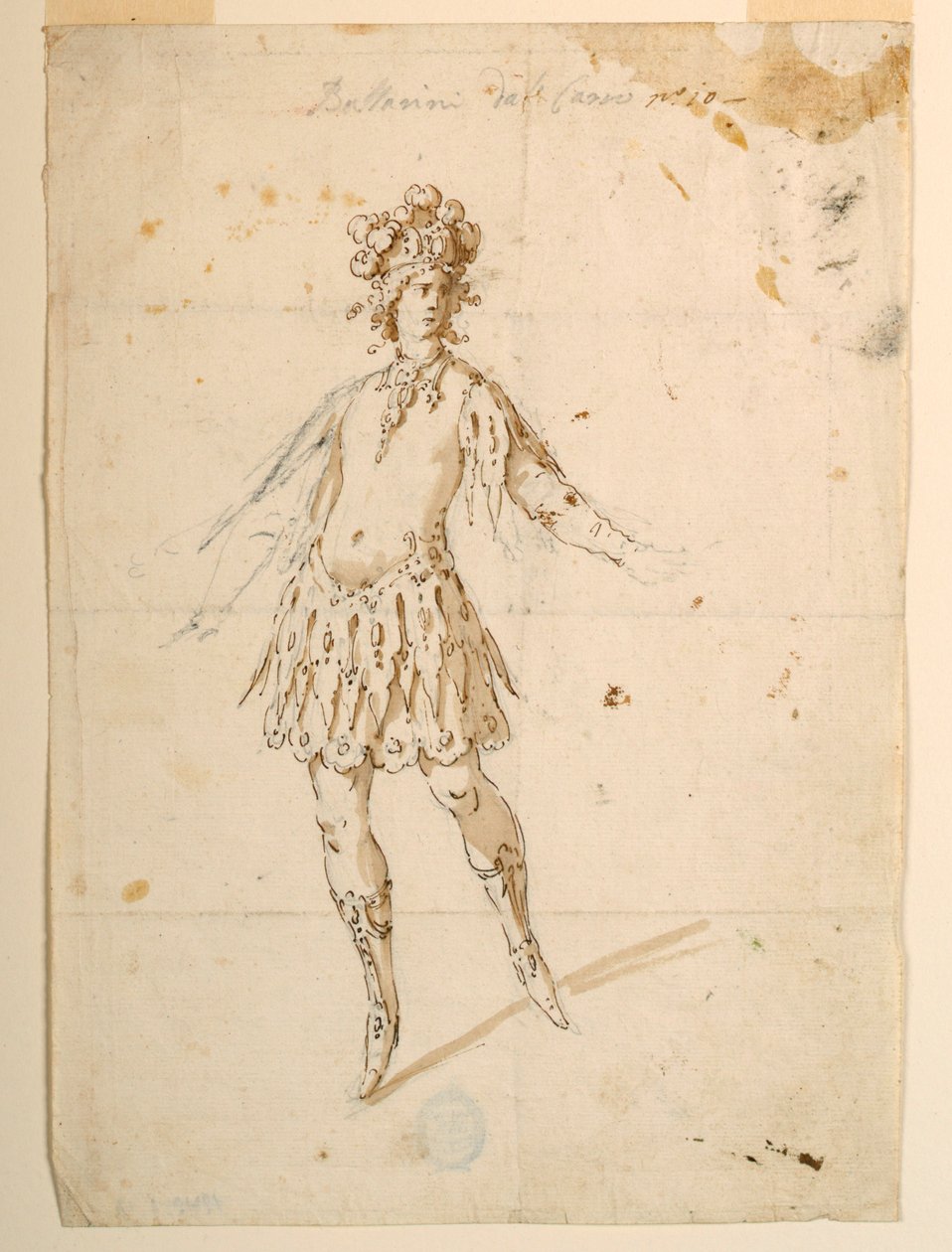 Kostumedesign: Danser til at optræde på en vogn til en ballet af Unknown artist