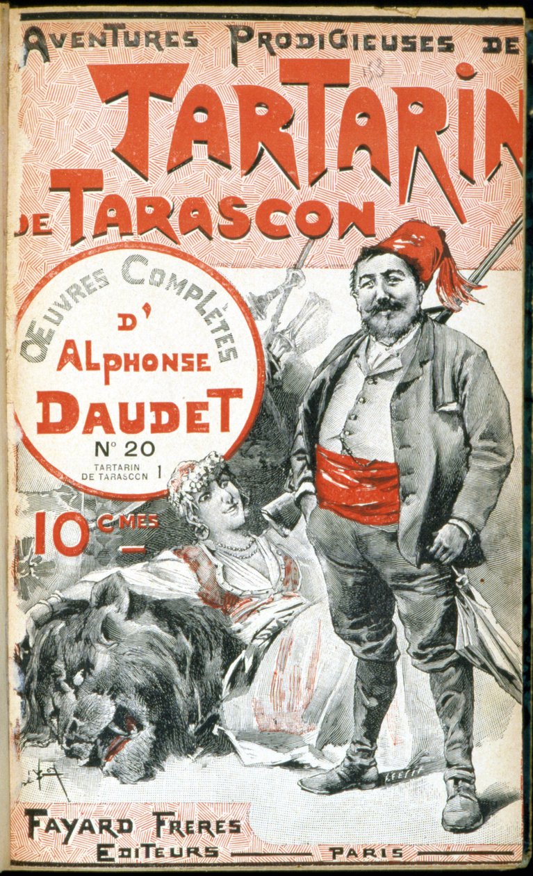 Cover af Daudets "" Prodigious Adventures of Tartarin de Tarascon". af Unknown artist