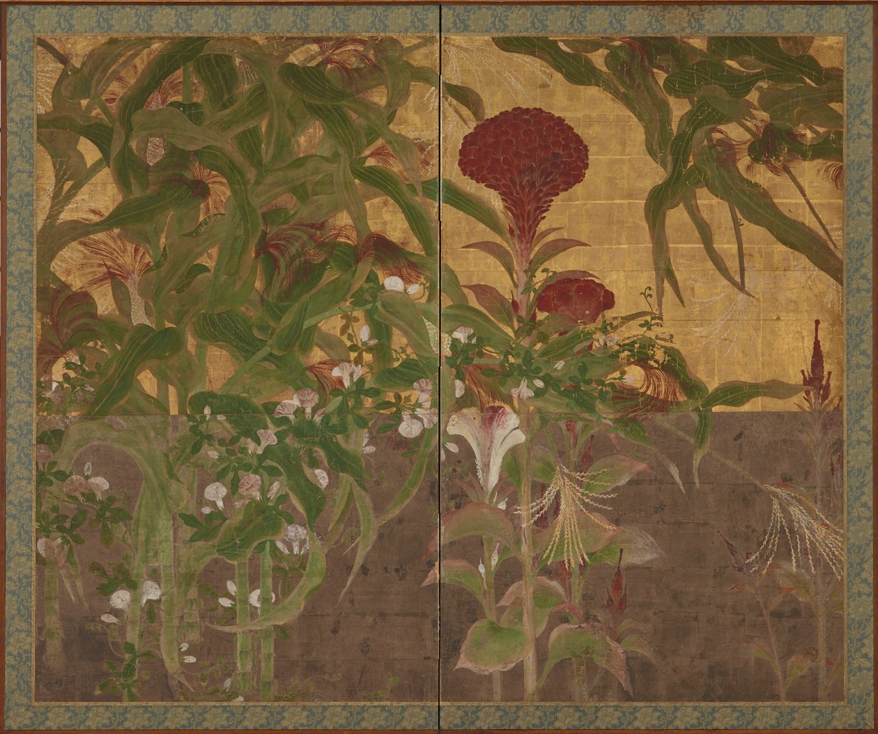 Coxcombs, majs og morgenfruer af Unknown artist