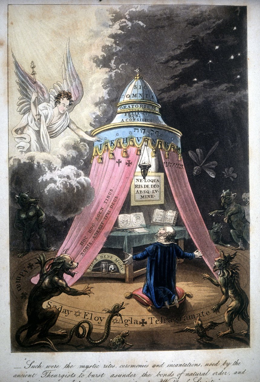 Magisk ceremoni. Bog af 1825. Bibl. Morando, Milano. af Unknown artist