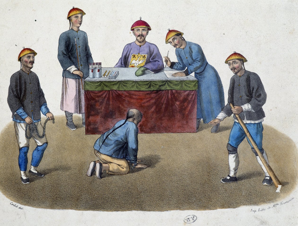 Kinesernes daglige liv - Retfærdighed: Forebygget for en dommer, sd. 19. århundrede af Unknown artist