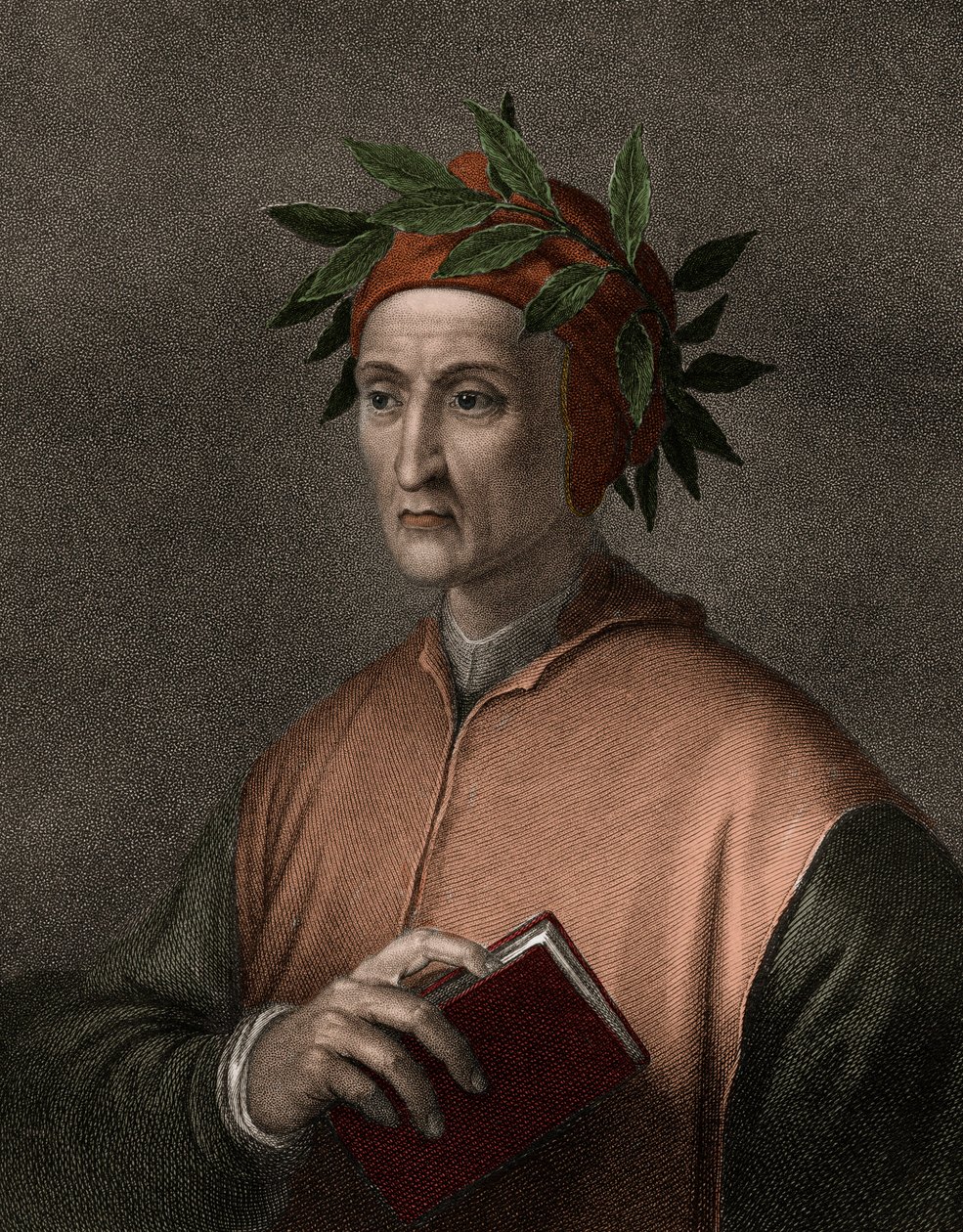 Dante Alighieri 1265-1321 - stik - 1800-tallet af Unknown artist