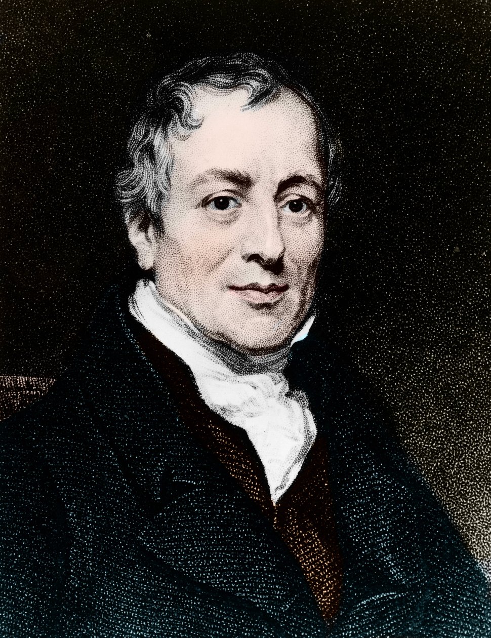 David Ricardo (1772 - 1823), britisk økonom. af Unknown artist