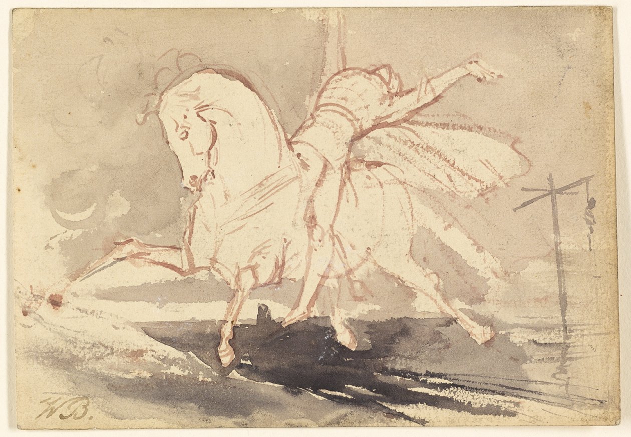 Døden på en hvid hest af Unknown artist