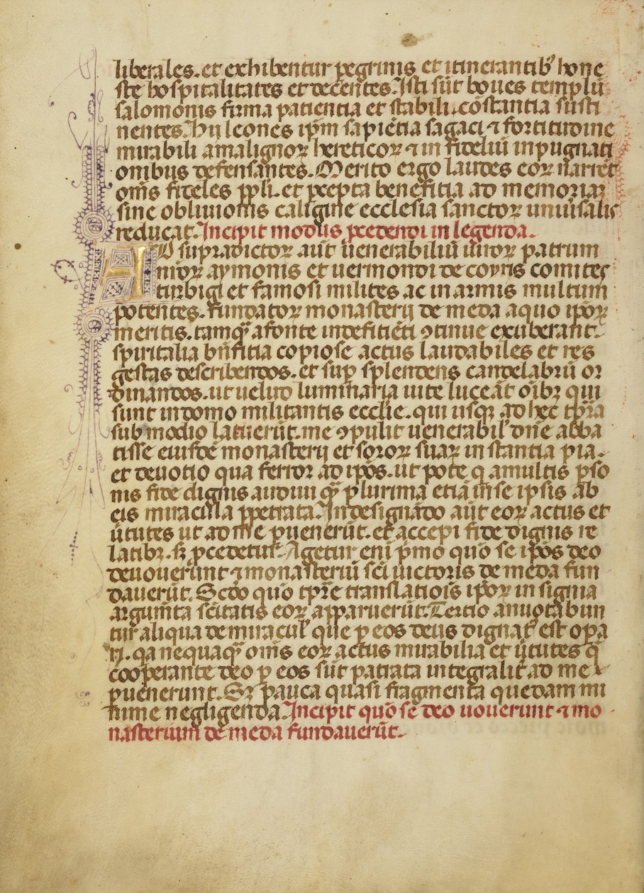Dekoreret initial A af Unknown artist