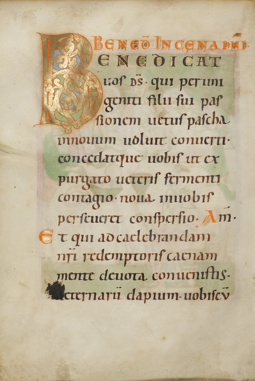 Dekoreret initial B af Unknown artist