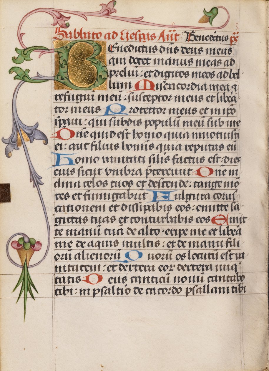 Dekoreret initial B af Unknown artist