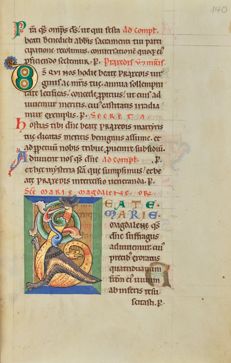 Dekoreret initial B af Unknown artist