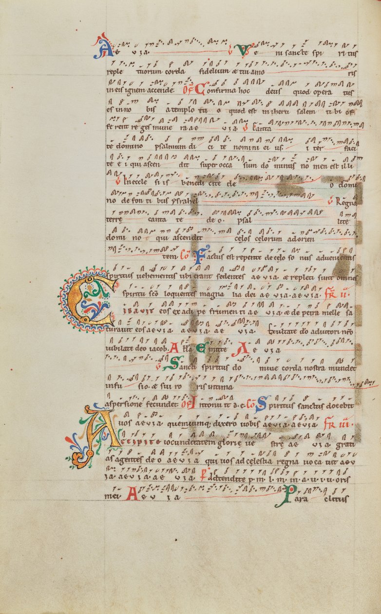 Dekoreret initial C; Dekoreret initial A af Unknown artist
