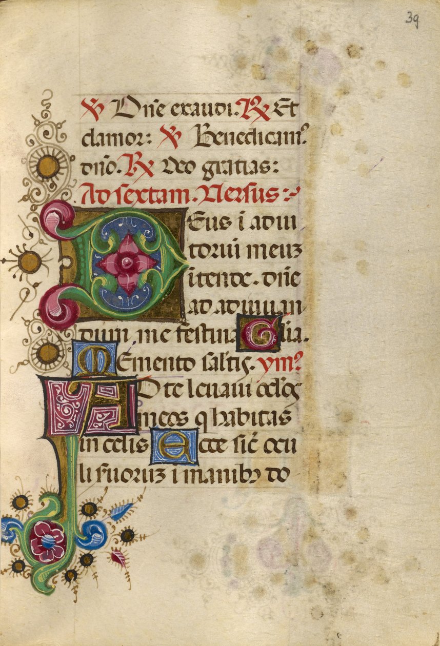 Dekoreret initial D; Dekoreret initial A af Unknown artist