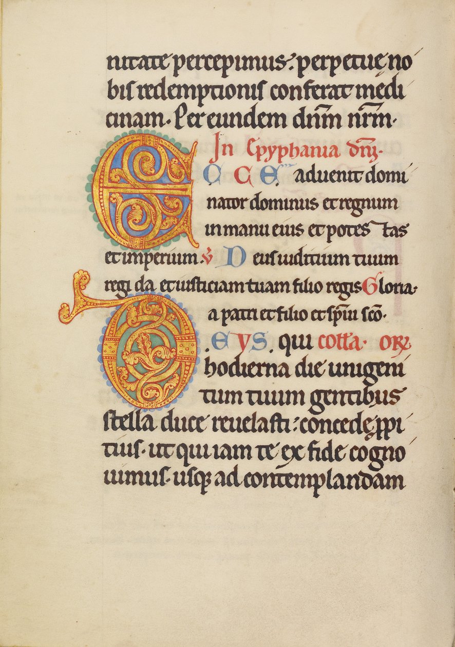 Dekoreret initial E; Dekoreret initial D af Unknown artist