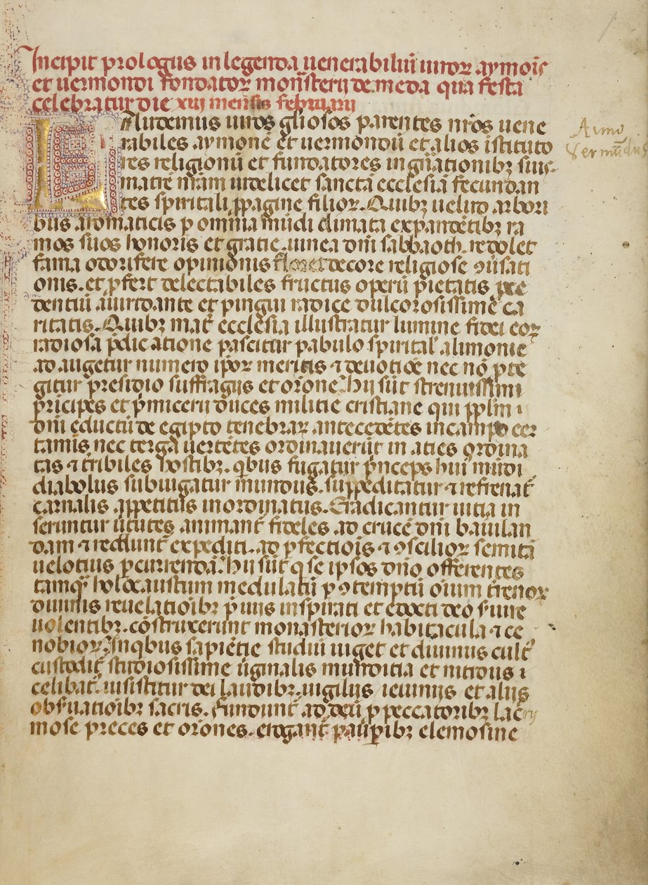Dekoreret initial L af Unknown artist