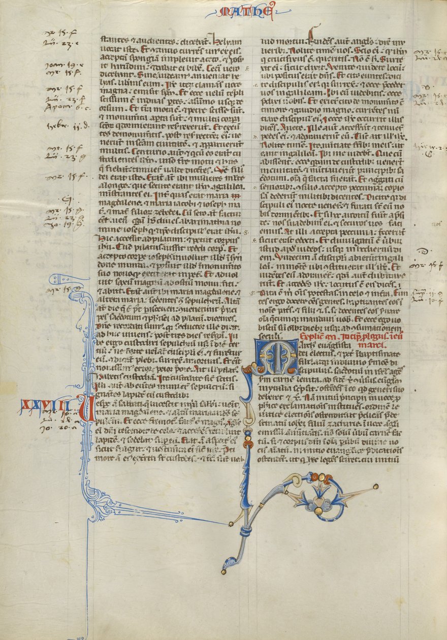 Dekoreret initial M af Unknown artist