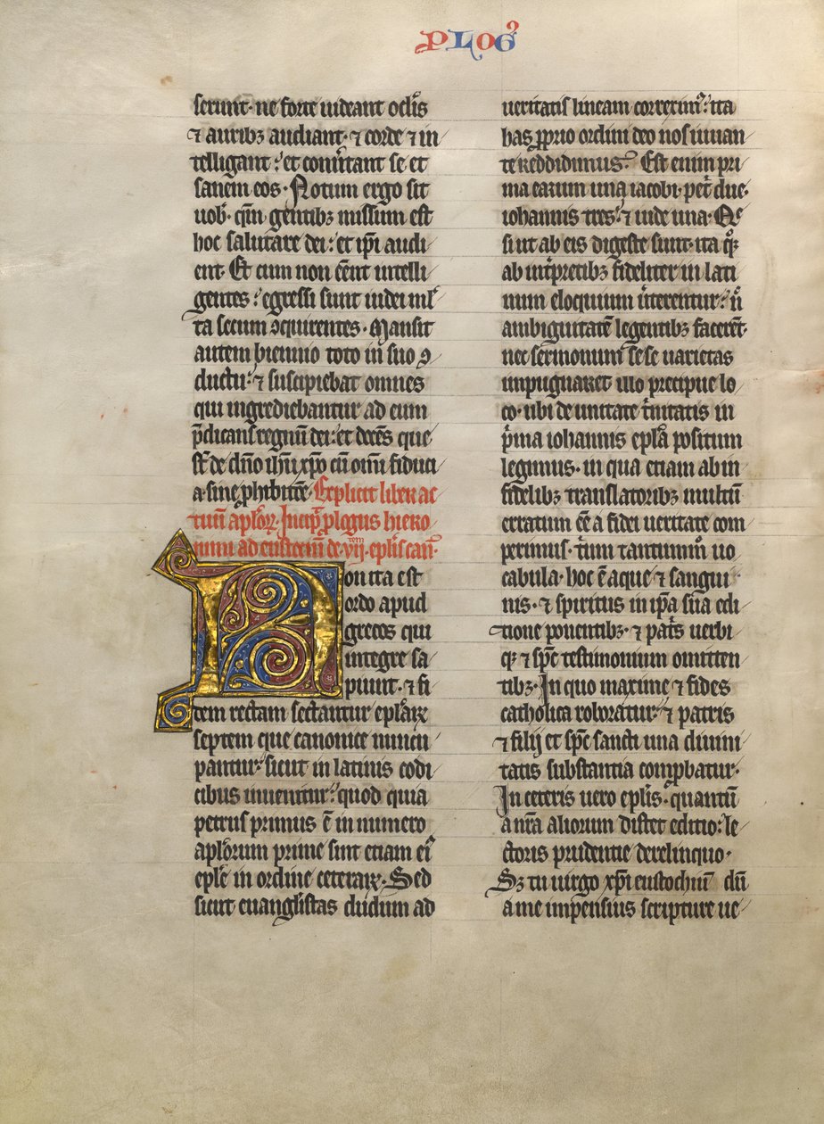 Dekoreret initial N af Unknown artist