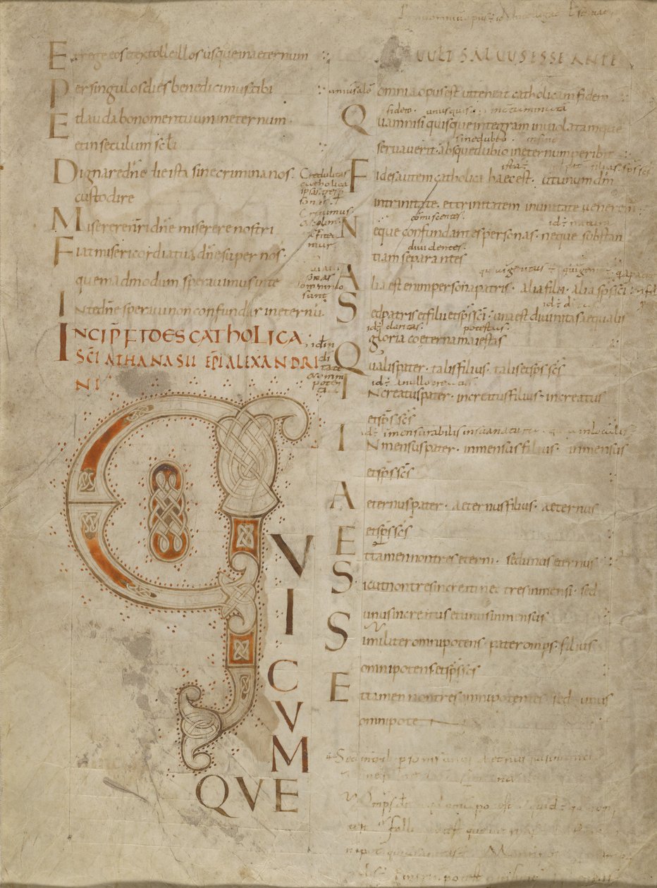Dekoreret initial Q af Unknown artist