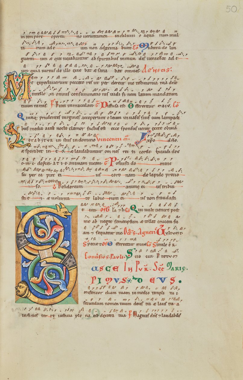 Dekoreret initial S af Unknown artist