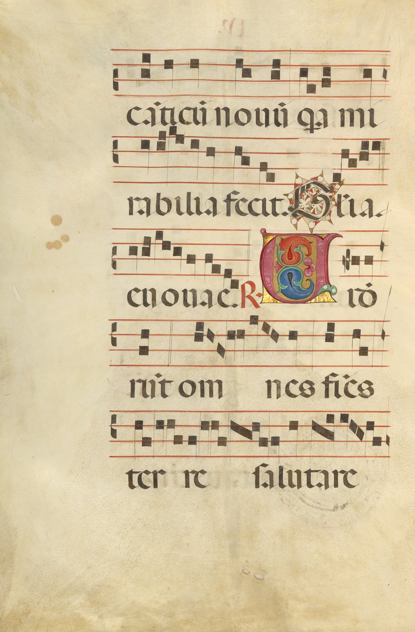 Dekoreret initial V af Unknown artist