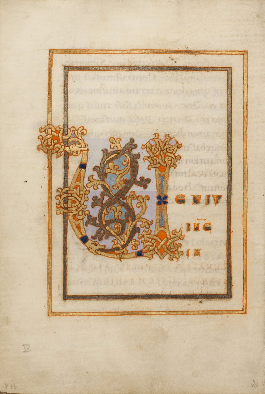 Dekoreret initial V af Unknown artist