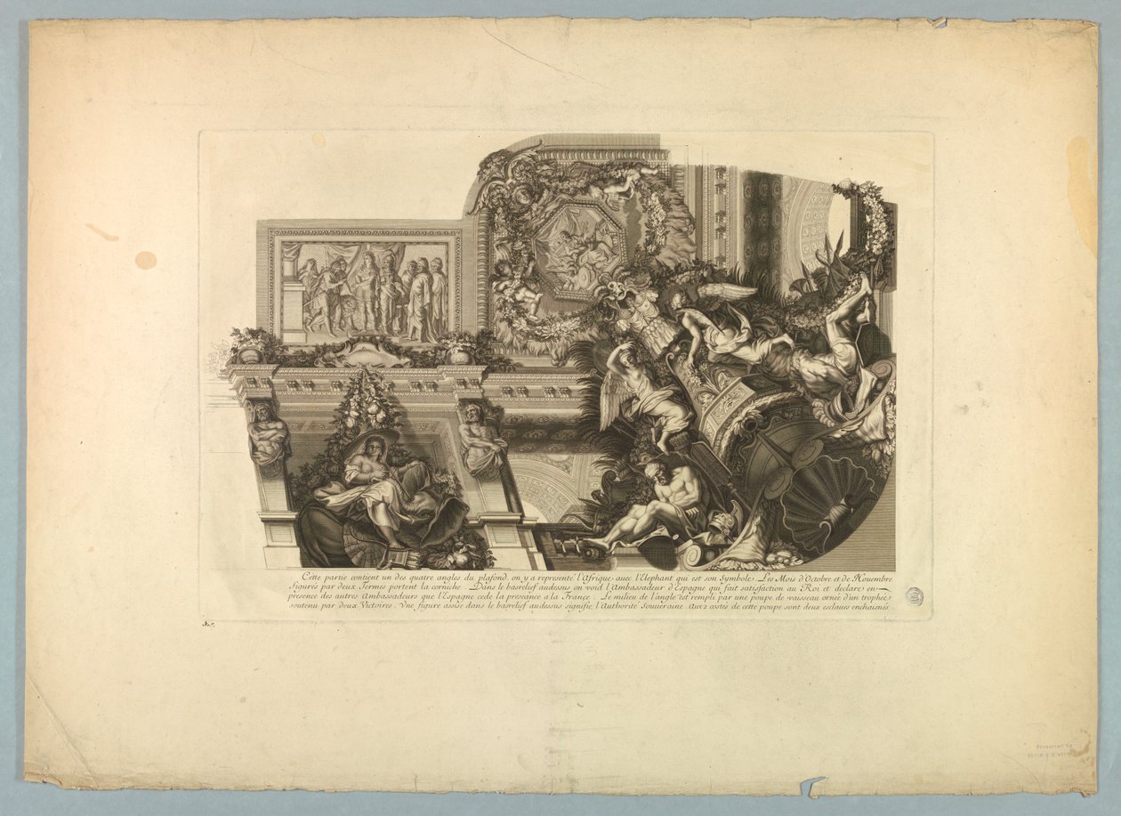 Dekorationer af Lebrun og Mignard i Versailles-slottet af Unknown artist