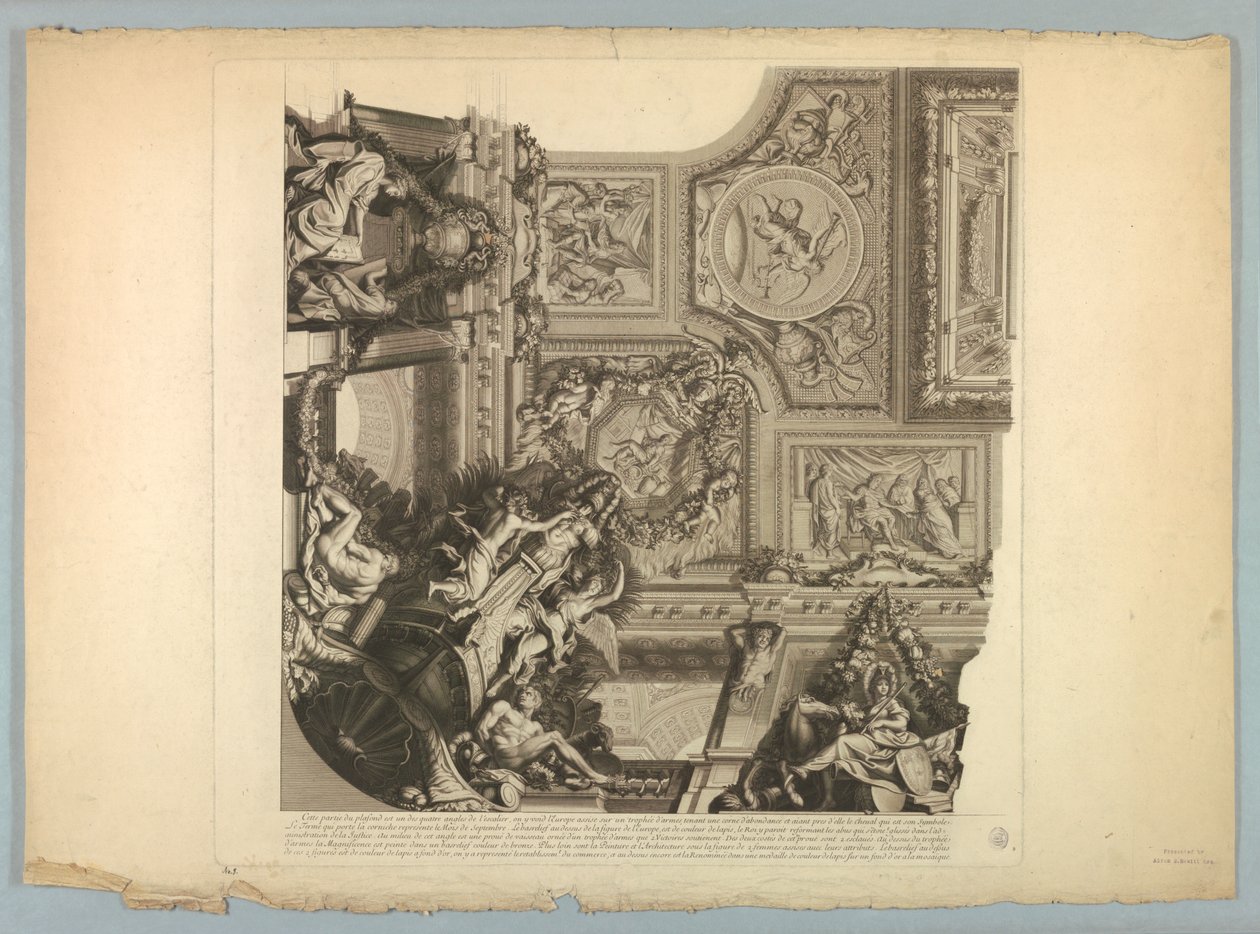 Dekorationer af Lebrun og Mignard i Versailles-slottet af Unknown artist