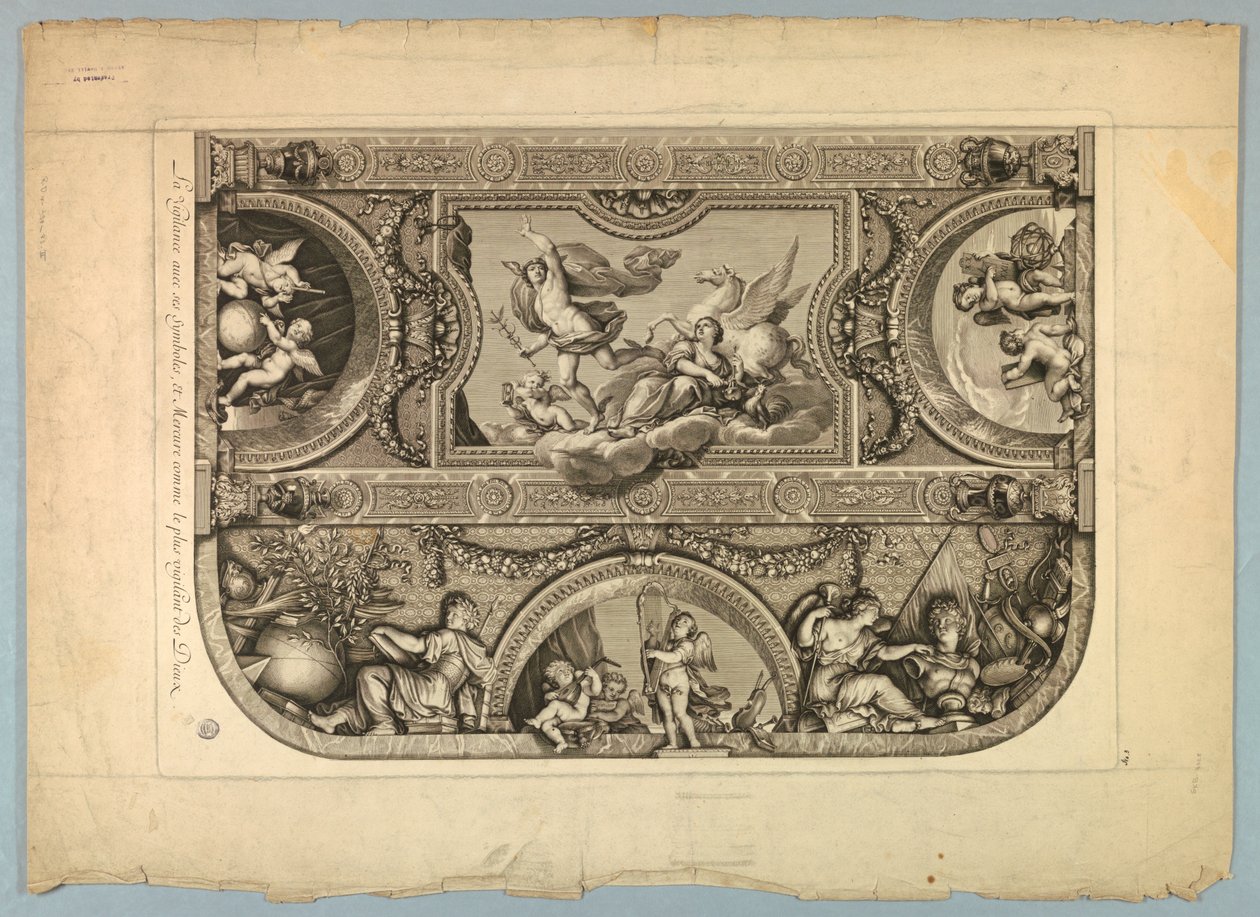 Udsmykninger af LeBrun og Mignard i Versailles-slottet af Unknown artist