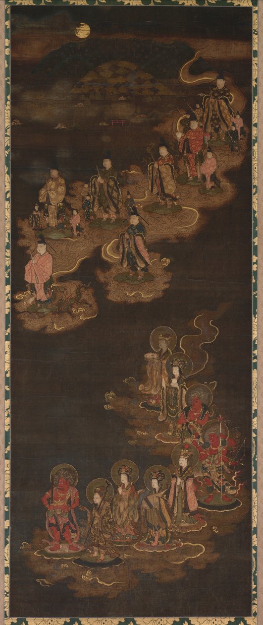 Nedstigning af de ni armaturer og de syv stjerner ved Kasuga af Unknown artist