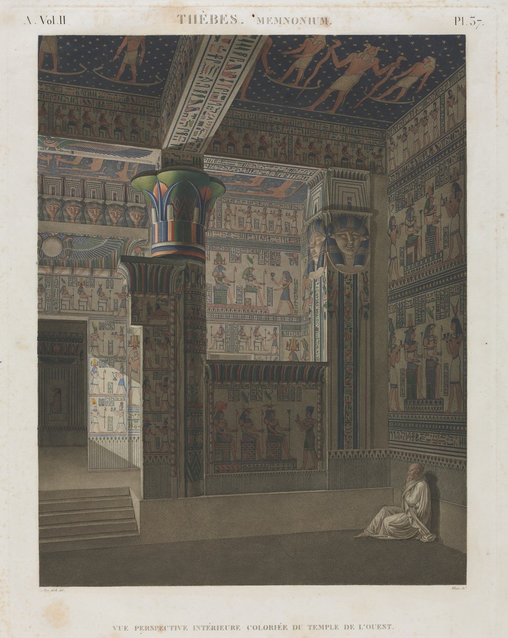 Beskrivelse af Egypten: Theben. Memnonium, bind. II, Pl. 37 af Unknown artist