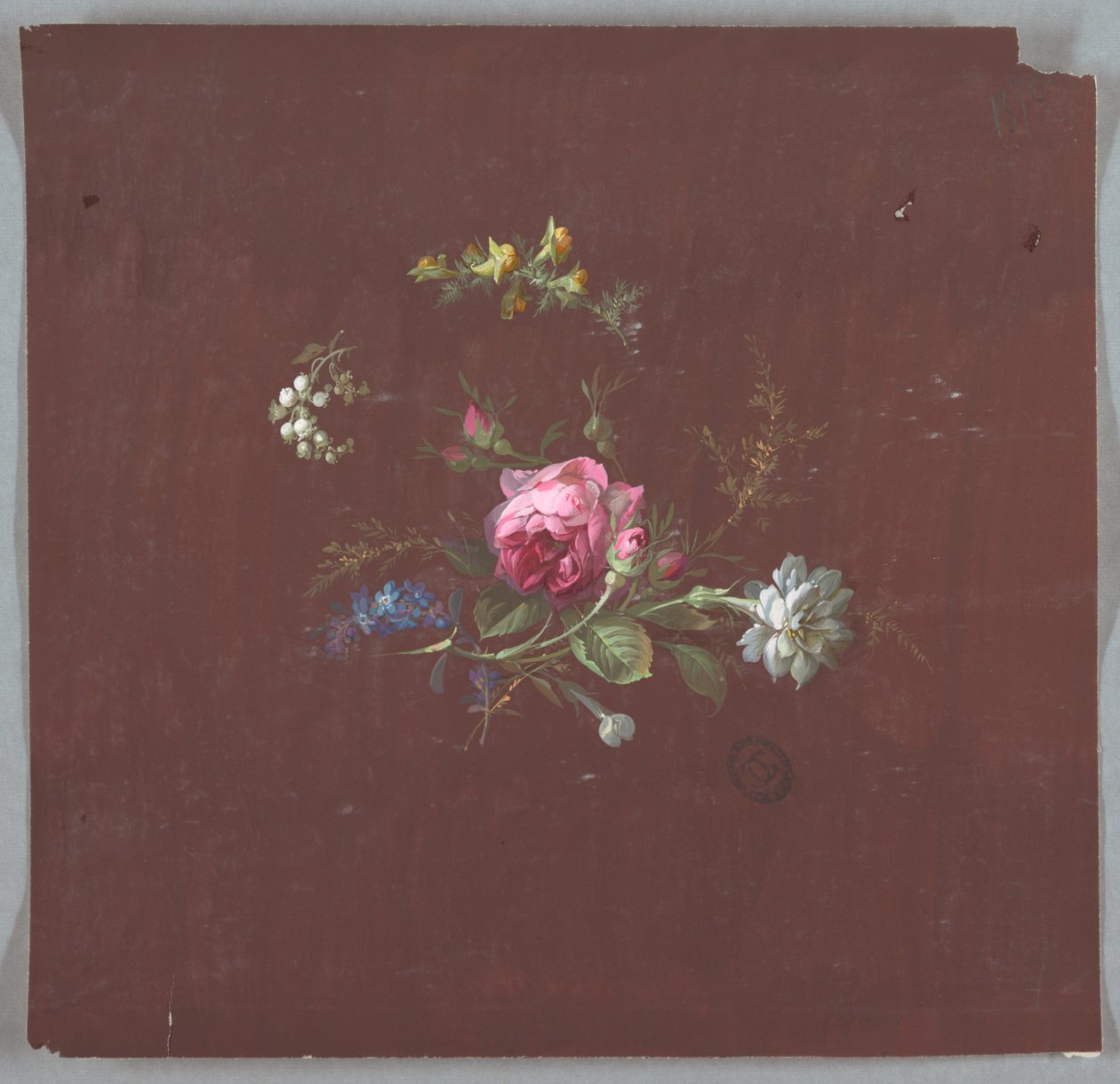 Design til tapet og tekstiler: Blomster af Unknown artist