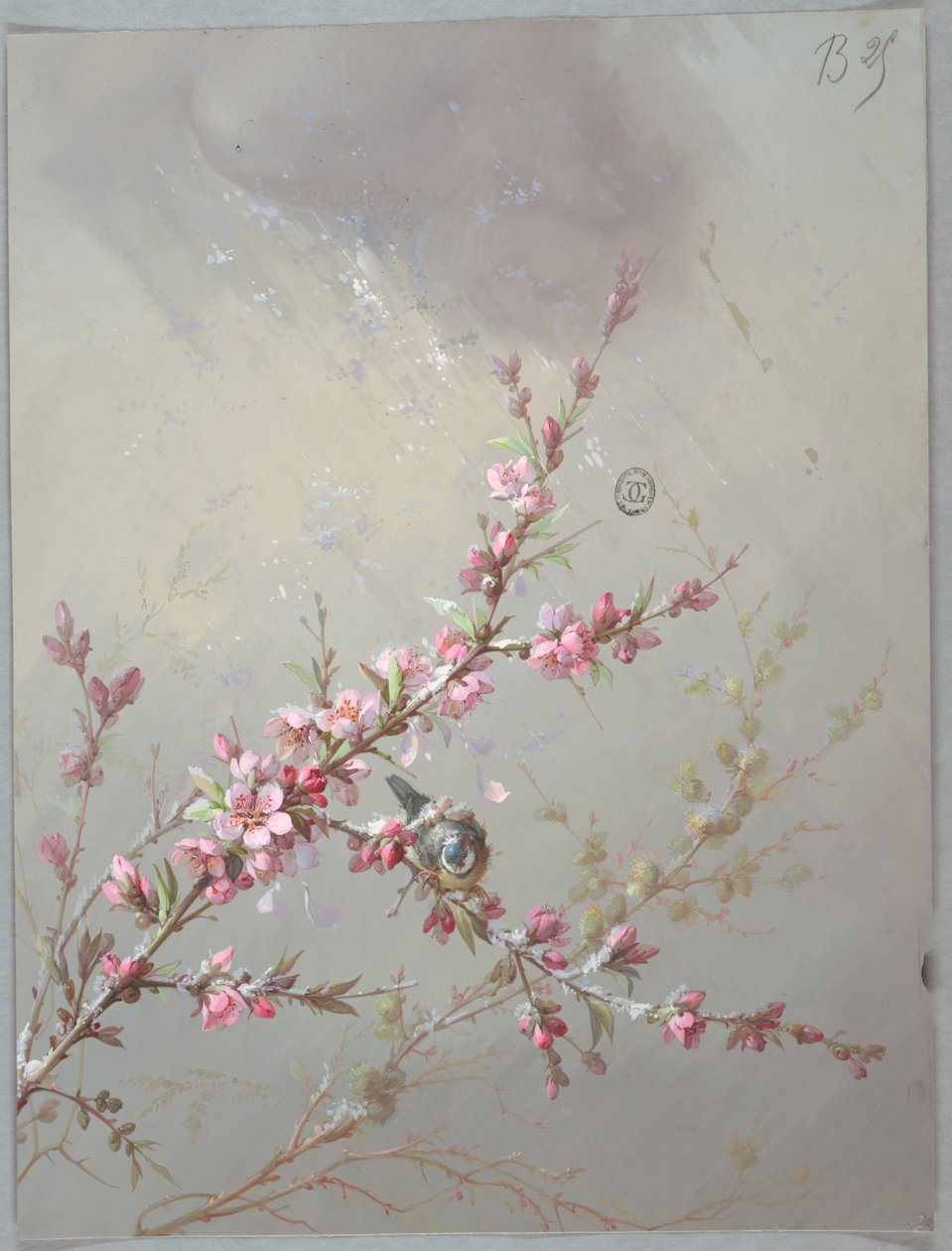 Design til tapet og tekstiler: blomster og fugle af Unknown artist
