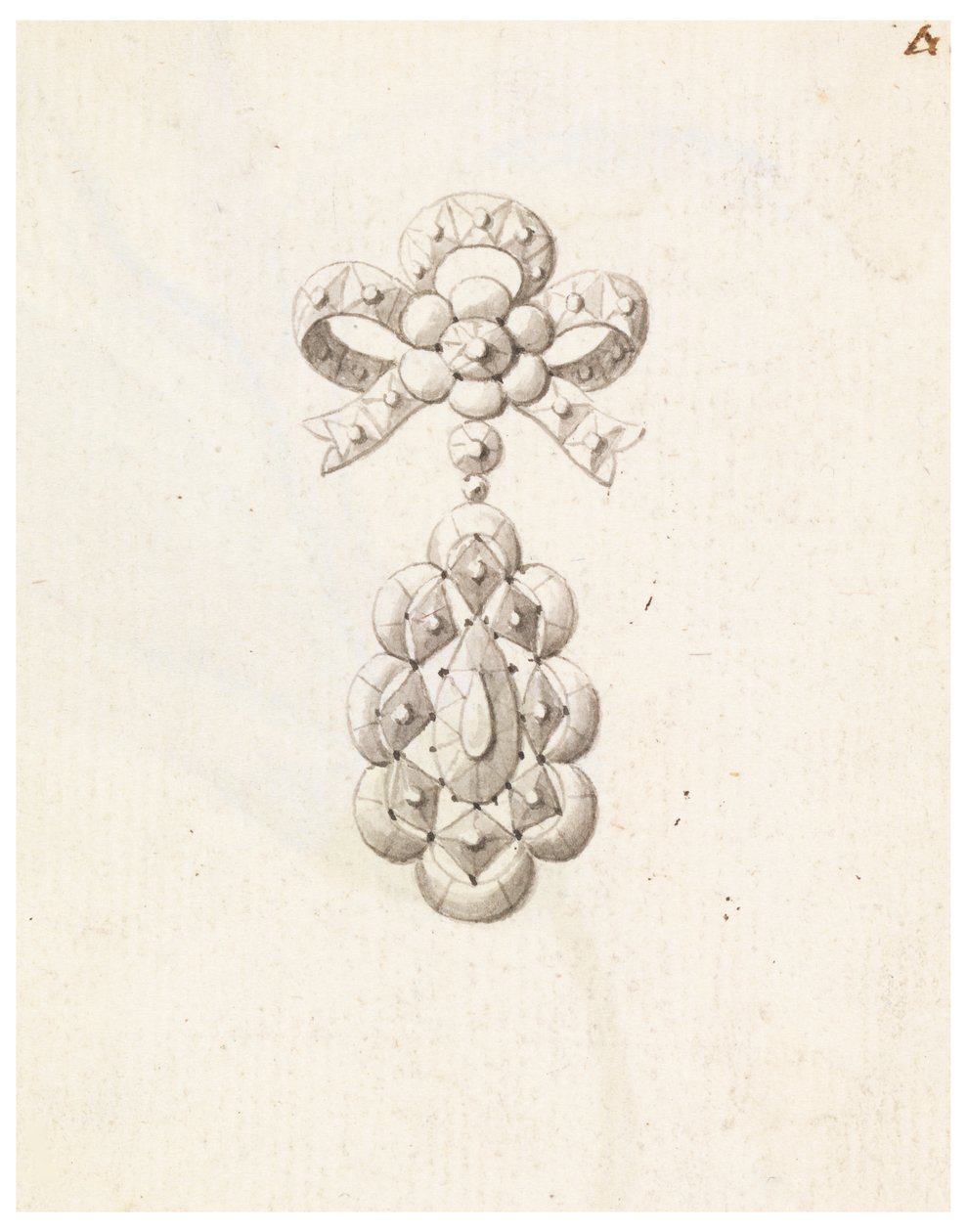 Design til en broche af Unknown artist