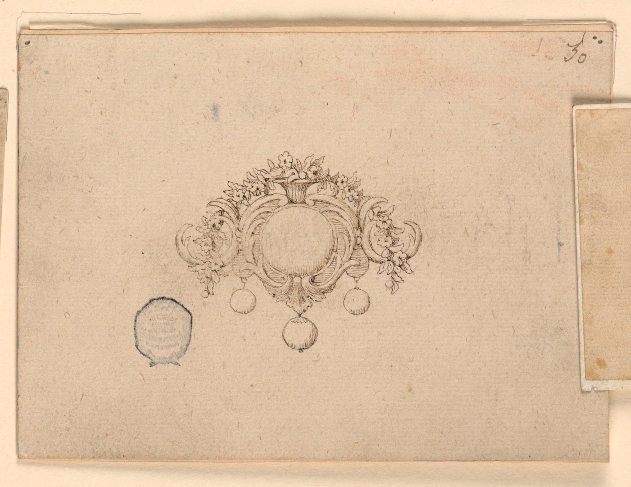 Design til en broche af Unknown artist