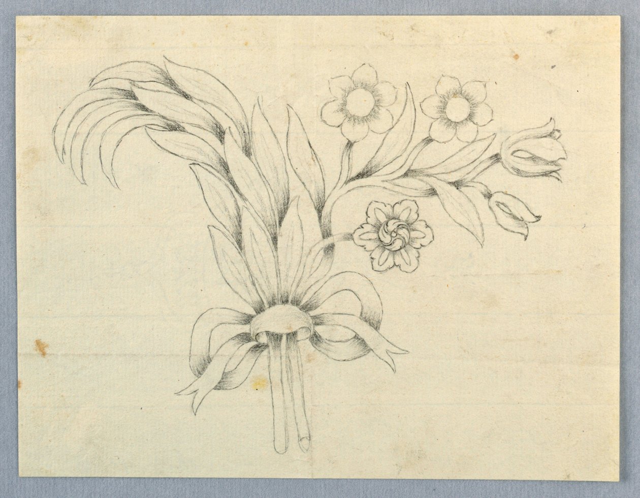 Design til en broche med blomster af Unknown artist