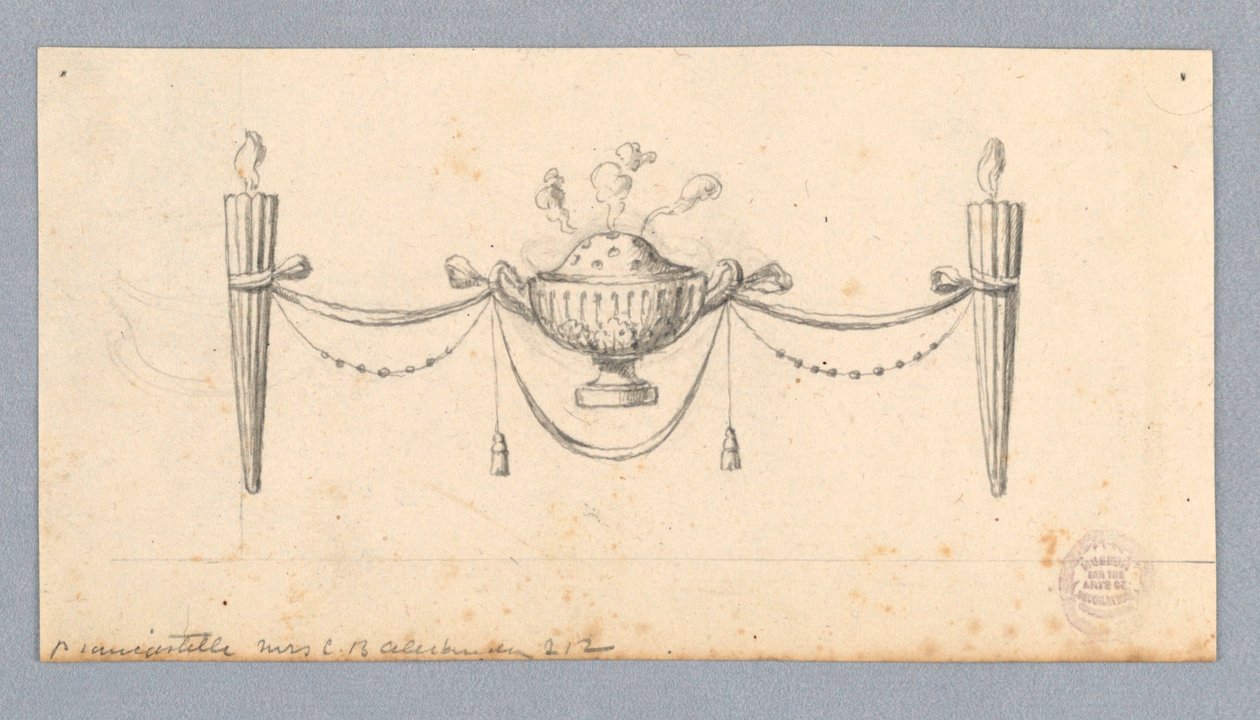 Design til en frise af Unknown artist